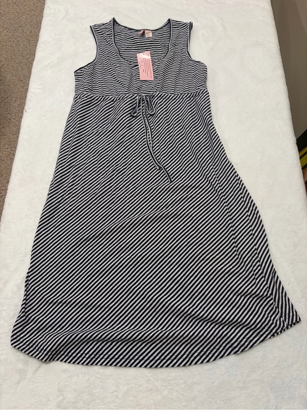 NWT Rumor Has It Striped Sleeveless Maternity Dress - Large
